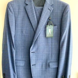 Ralph Lauren Ultra Flex Suit, NWT, light blue, three piece suit.